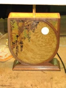 pied de lampe en marqueterie