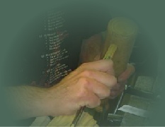 Sculpture d'un objet en bois de buis.